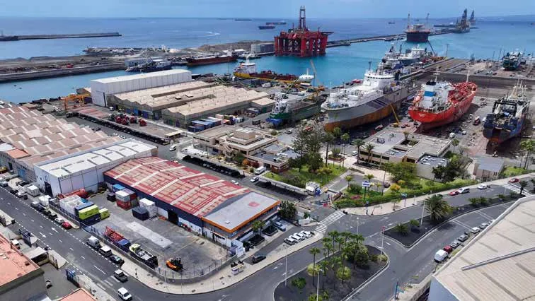 Canarship warehouse inside Port of Las Palmas