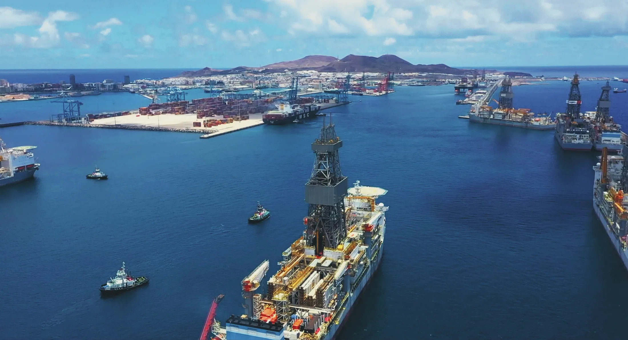 Drillship arriving in Las Palmas