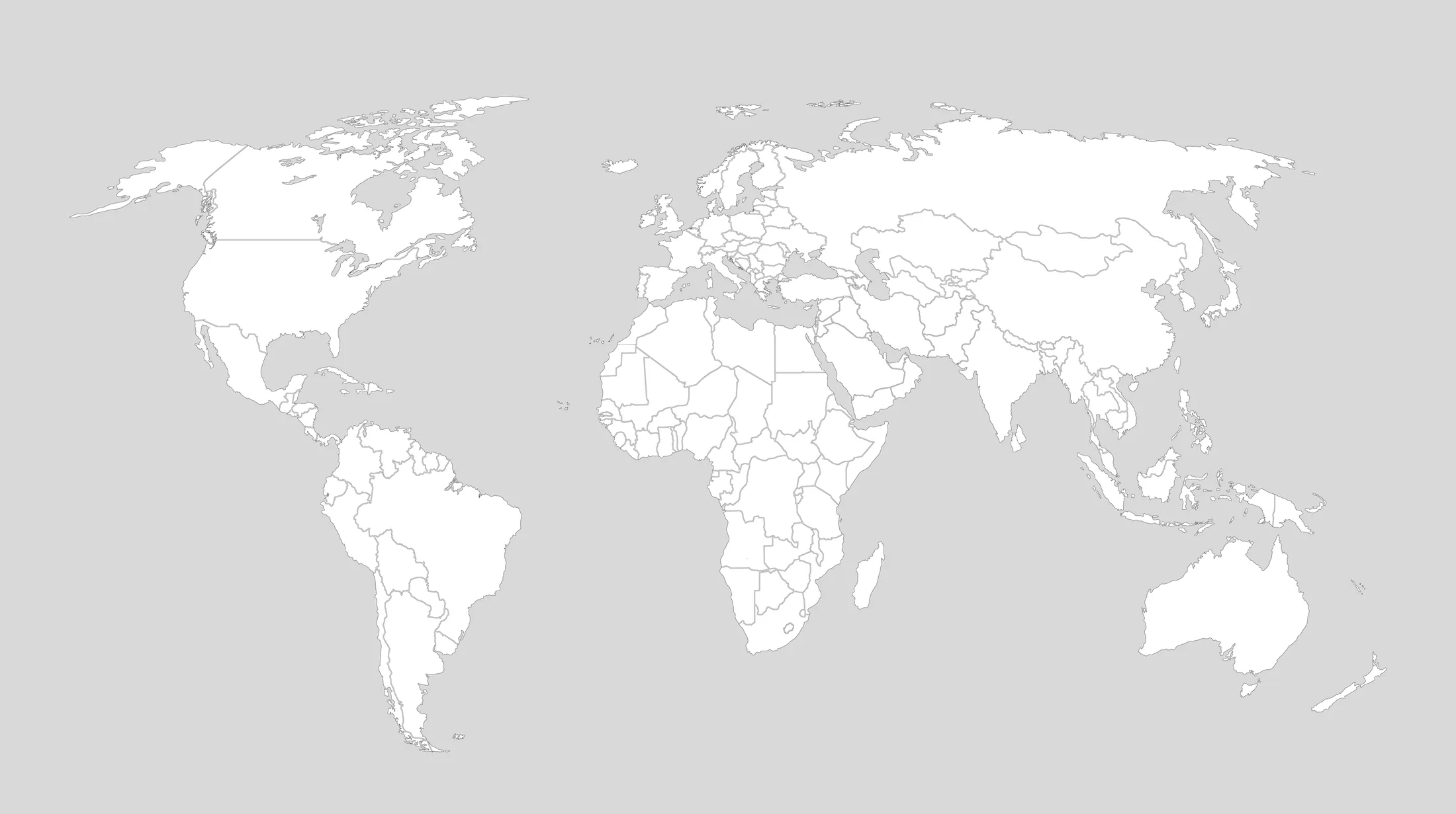 World map showing Canarship regional coverage